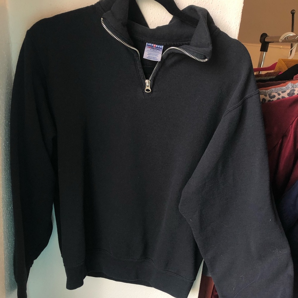Quarter zip black hoodie